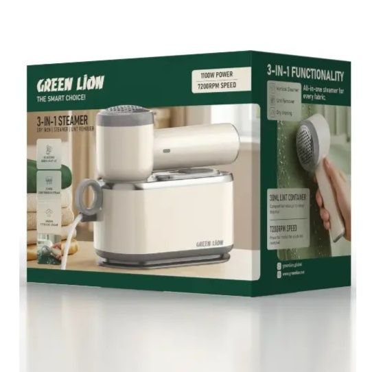 Green Lion 3 IN 1 STEAMER Dry Iron, Steamer, Lint Remover