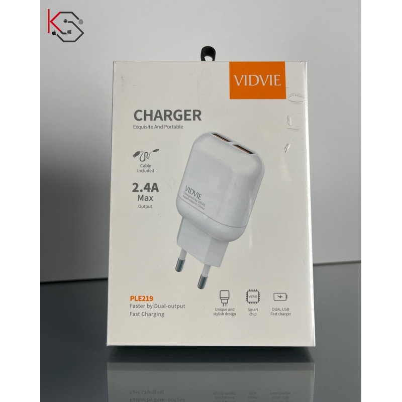 VIDVIE Dual USB Fast Charger