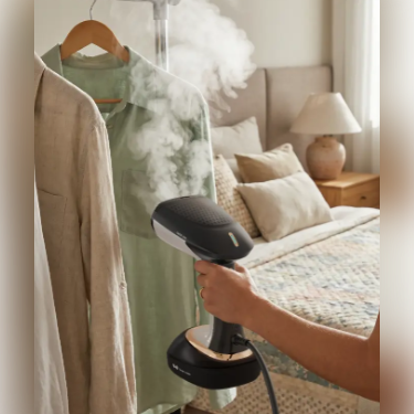 Green Lion STEAM MASTER BX-350 Garment Steamer , Dry Iron 1600W - Black