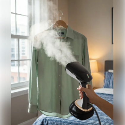 Green Lion STEAM MASTER BX-350 Garment Steamer , Dry Iron 1600W - Black