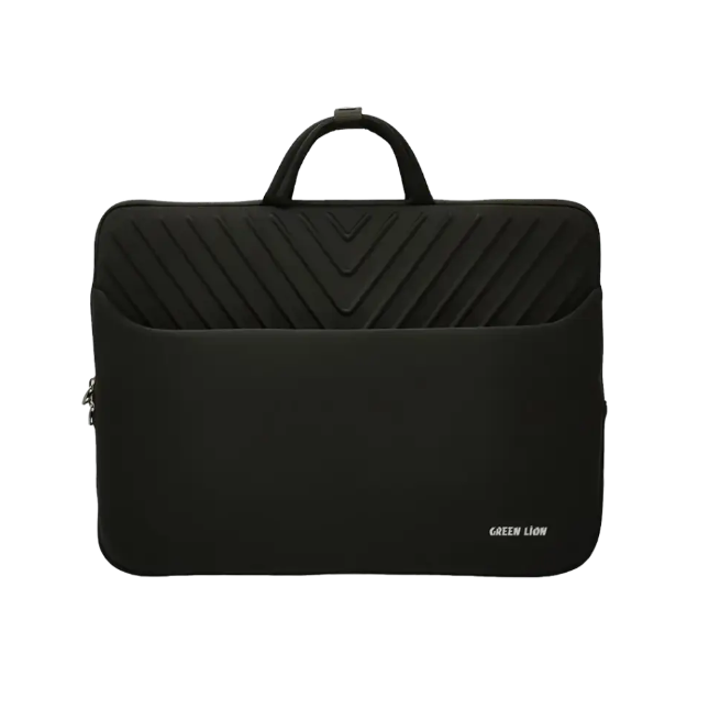 Green Lion Orbit Sleeve Laptop Bag - Black
