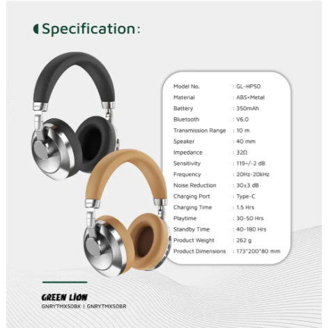 Green Lion Rhythm X50 ANC Wireless Headphone