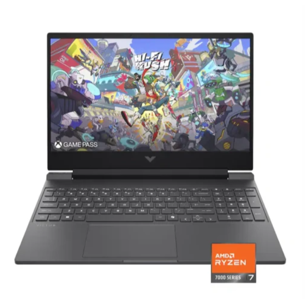 HP Victus 15.6" FHD (1920×1080) 144Hz-AMD Ryzen 7 7445HS-RAM 16GB-512GB SSD-NVIDIA GeForce RTX 4050 6GB